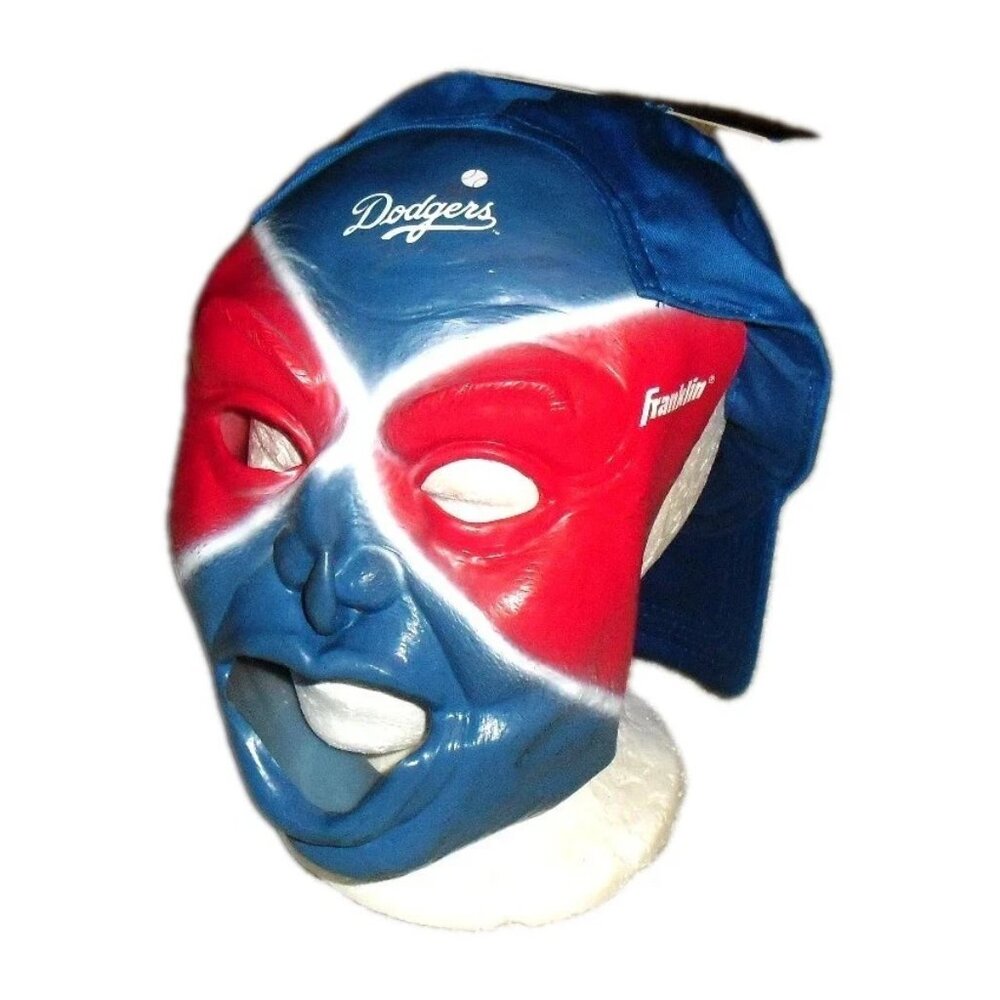 Los Angeles Dodgers Fan Face Rally Cap hat Vintage 90s Franklin Mlb Baseball